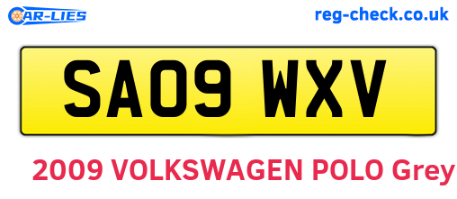 SA09WXV are the vehicle registration plates.