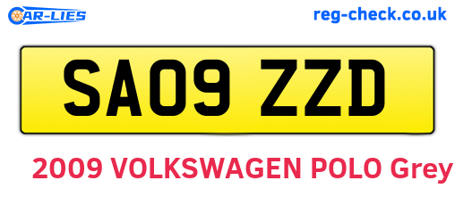 SA09ZZD are the vehicle registration plates.