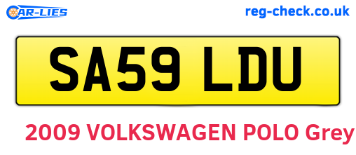 SA59LDU are the vehicle registration plates.
