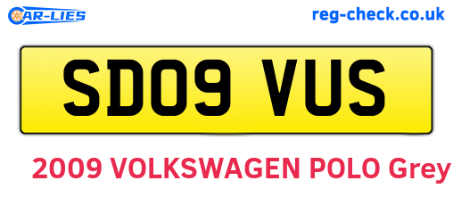 SD09VUS are the vehicle registration plates.