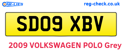 SD09XBV are the vehicle registration plates.