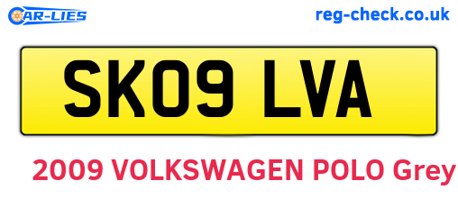 SK09LVA are the vehicle registration plates.