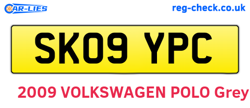 SK09YPC are the vehicle registration plates.