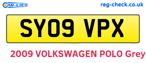 SY09VPX are the vehicle registration plates.