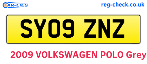 SY09ZNZ are the vehicle registration plates.