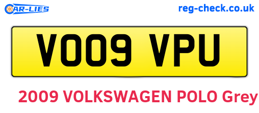 VO09VPU are the vehicle registration plates.