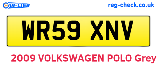 WR59XNV are the vehicle registration plates.