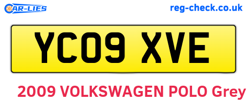 YC09XVE are the vehicle registration plates.