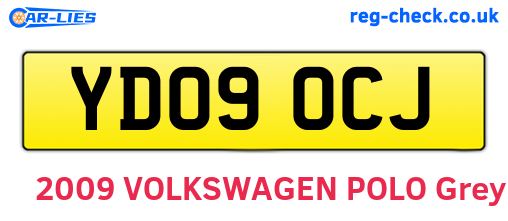 YD09OCJ are the vehicle registration plates.