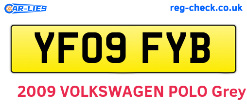 YF09FYB are the vehicle registration plates.