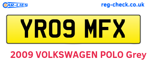 YR09MFX are the vehicle registration plates.
