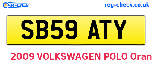 SB59ATY are the vehicle registration plates.