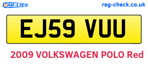 EJ59VUU are the vehicle registration plates.