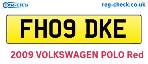 FH09DKE are the vehicle registration plates.