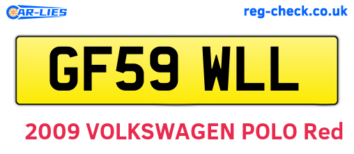 GF59WLL are the vehicle registration plates.