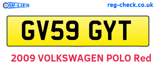 GV59GYT are the vehicle registration plates.