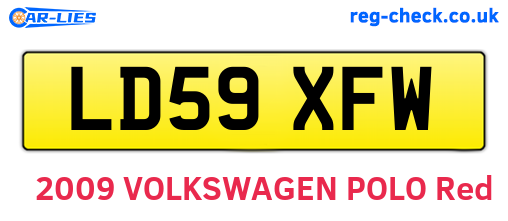 LD59XFW are the vehicle registration plates.