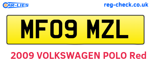 MF09MZL are the vehicle registration plates.