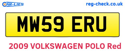MW59ERU are the vehicle registration plates.