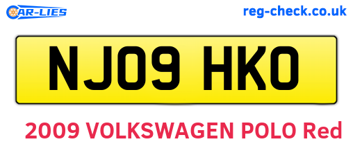 NJ09HKO are the vehicle registration plates.