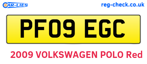 PF09EGC are the vehicle registration plates.