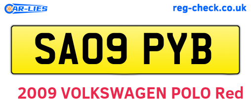 SA09PYB are the vehicle registration plates.