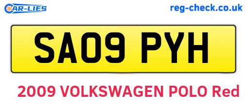 SA09PYH are the vehicle registration plates.