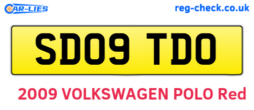SD09TDO are the vehicle registration plates.