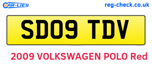 SD09TDV are the vehicle registration plates.