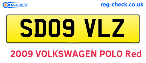 SD09VLZ are the vehicle registration plates.