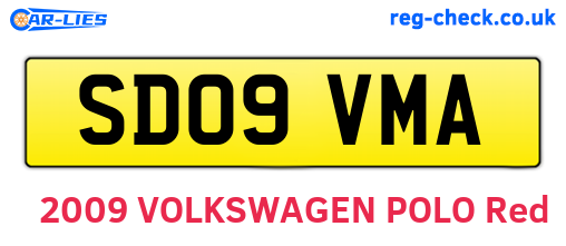 SD09VMA are the vehicle registration plates.