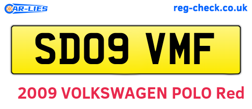 SD09VMF are the vehicle registration plates.