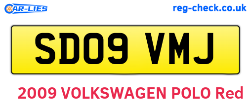 SD09VMJ are the vehicle registration plates.