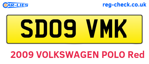 SD09VMK are the vehicle registration plates.