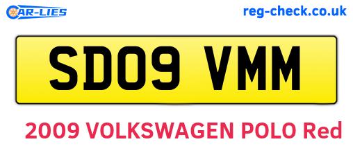 SD09VMM are the vehicle registration plates.