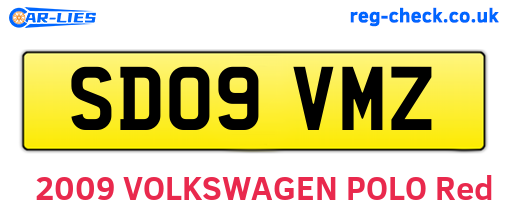 SD09VMZ are the vehicle registration plates.