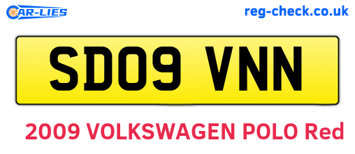 SD09VNN are the vehicle registration plates.