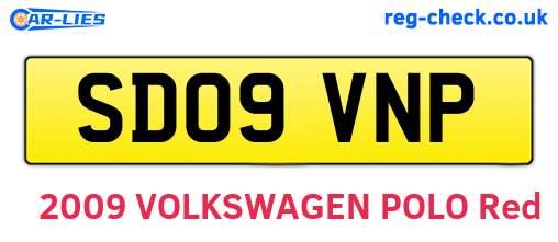 SD09VNP are the vehicle registration plates.