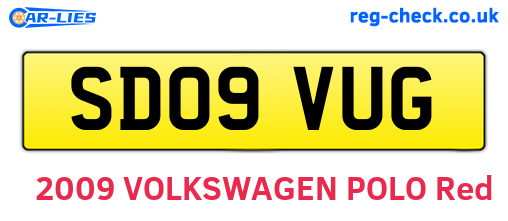 SD09VUG are the vehicle registration plates.