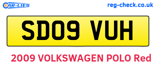SD09VUH are the vehicle registration plates.
