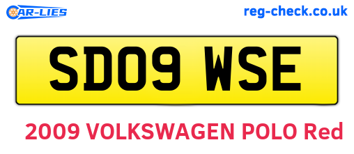 SD09WSE are the vehicle registration plates.