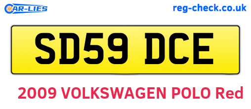 SD59DCE are the vehicle registration plates.