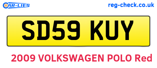 SD59KUY are the vehicle registration plates.