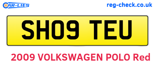 SH09TEU are the vehicle registration plates.