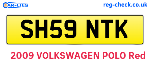 SH59NTK are the vehicle registration plates.