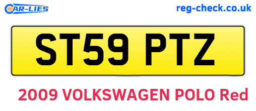 ST59PTZ are the vehicle registration plates.