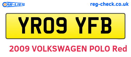 YR09YFB are the vehicle registration plates.