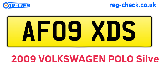 AF09XDS are the vehicle registration plates.