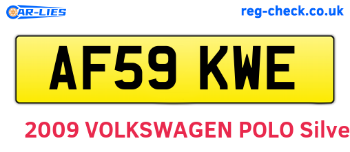 AF59KWE are the vehicle registration plates.