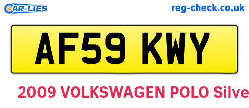 AF59KWY are the vehicle registration plates.